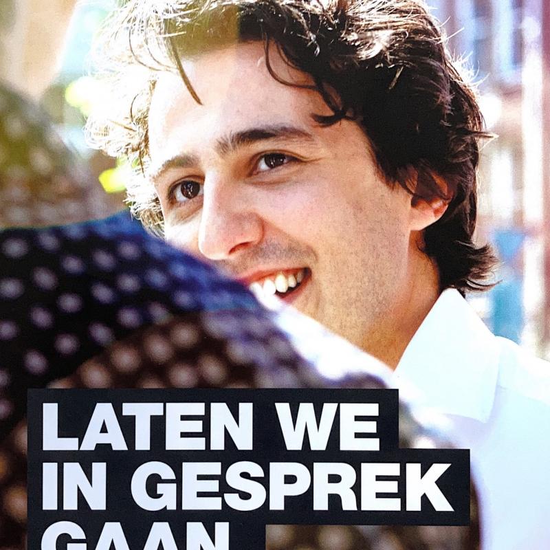 Flyer GroenLinks “Laten we in gesprek gaan”