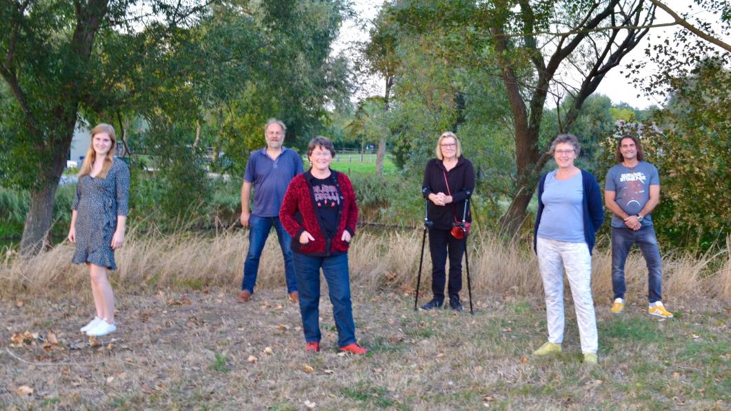 Groepsfoto van bestuur GroenLinks Dongemond (coronaproef)