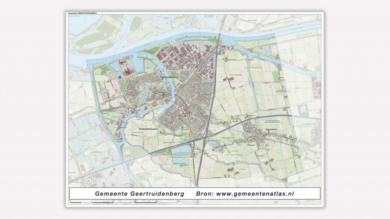 Kaart van Geertruidenberg van Gemeentenatlas